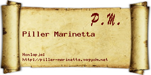 Piller Marinetta névjegykártya